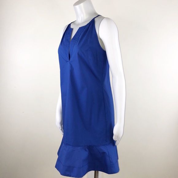 J. Crew halter top sundress with flutter hem blue - Picture 2 of 13